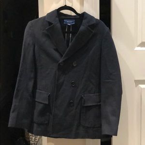 Facconable navy double breasted pea coat
